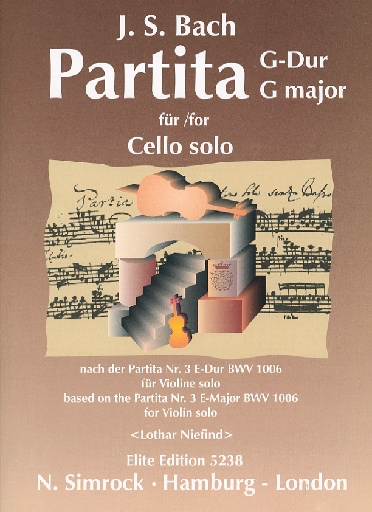 HAL LEONARD Bach, J.S. (Niefind) : Violin Partita No.3 transcribed (Cello)