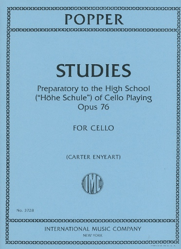 International Music Company Popper, David (Enyeart): Studies, Preparatory to the High School of Cello Playing, op.76 (cello)