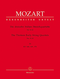 Barenreiter Mozart, W.A.: Thirteen Early String Quartets, Vol. 3, No. 8-10, Barenreiter Urtext
