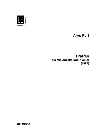 Carl Fischer Part, Arvo: Fratres (cello & piano)