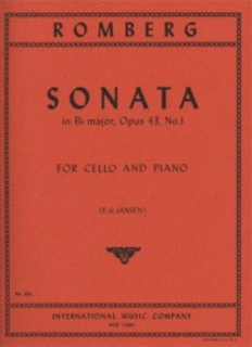 International Music Company Romberg (Jansen): Sonata No.1 in Bb Major, Op.43 (cello & piano)