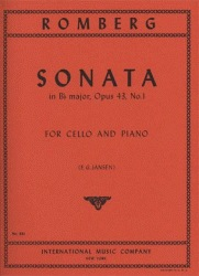 International Music Company Romberg (Jansen): Sonata No.1 in Bb Major, Op.43 (cello & piano)