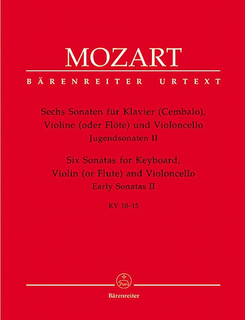 Barenreiter Mozart (Plath/Rehm): 6 Early Sonatas, KV10-15, Vol.2 - URTEXT (piano trio) Barenreiter