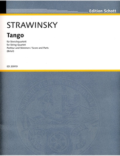 HAL LEONARD Stravinsky, Igor: Tango (String Quartet) score and parts