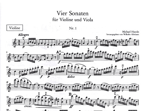 LudwigMasters Haydn, MICHAEL: Four Sonatas for Violin & Viola, Book 1, No.1 in C, No.2 in D
