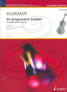 HAL LEONARD Kummer (Muller-Runte): 92 Progressive Exercises, Op.60, Vol.1, Nos.1-57 (cello) Schott