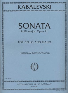 International Music Company Kabalevsky, Dmitri (Rostropovich): Sonata Op.71 (cello & piano)