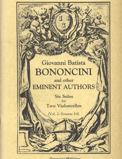 Bononcini, G.B.: 6 Solos for Two Violoncellos Vol.2 #4-6 (2 cellos & piano)