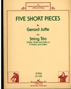 HAL LEONARD Jaffe, Gerard: 5 Short Pieces for String Trio (violin, Viola, Cello) (2 violins, Cello) Out of Print