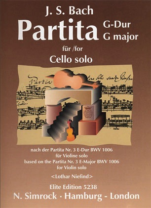 HAL LEONARD Bach, J.S. (Niefind): Partita in G-based on Violin Partita No.3 (cello solo)