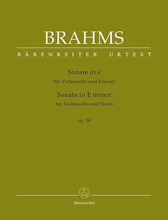 Barenreiter Brahms, Johannes (Brown): Sonata in E minor , Op. 38 (cello and piano) Barenreiter