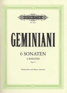 C.F. Peters Geminiani, F.: 6 Sonatas Op.5 (cello and basso continuo)