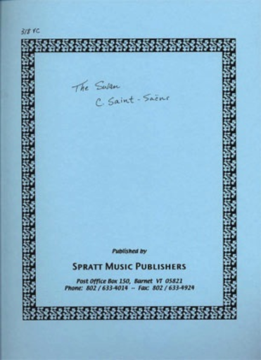 Saint Saens Camille Krane The Swan Cello Piano Metzler Violin Shop