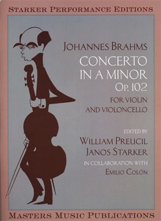 Masters Music Publications Brahms, J. (Preucil/Starker): Concerto for Violin and Cello, Op.102 - Double Concerto (violin, cello, & piano)