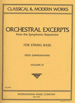 International Music Company Zimmerman, Fred: Orchestral Excerpts Vol.3 (bass) IMC