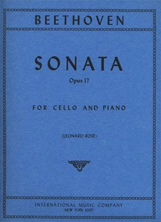 International Music Company Beethoven (Rose): Sonata for Piano & Horn or Cello Op.17 (cello & piano)