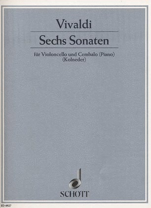 HAL LEONARD Vivaldi, A.: 6 Sonatas (cello & piano)
