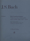 HAL LEONARD Bach, J.S. (Heinemann, ed.): Three Sonatas for Viola da Gamba and Harpsichord, BWV 1027-1029, urtext (cello & piano)