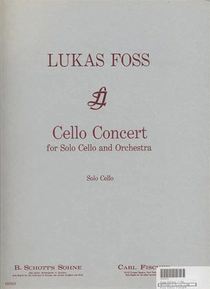 Carl Fischer Foss, Lukas: Cello Concerto (cello & piano)