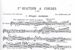 LudwigMasters Koechlin, Charles: Quartet No.1 in D (string quartet)