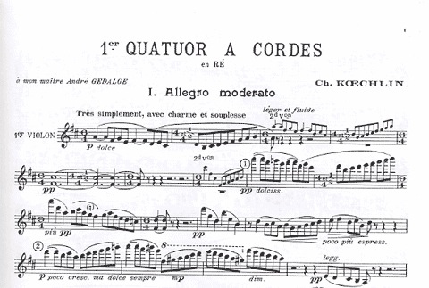 LudwigMasters Koechlin, Charles: Quartet No.1 in D (string quartet)