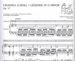 HAL LEONARD Wieniawski, H.: Legende Op.17 (cello & piano)