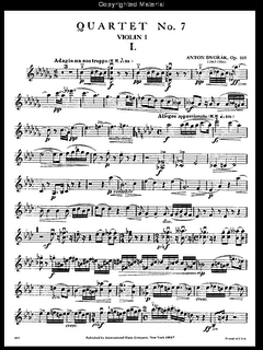International Music Company Dvorak: String Quartet No.14 in Ab Major, Op.105 (string quartet)