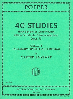 International Music Company Popper (Enyeart): 40 Studies, Op.73 - Cello 2 - Accompaniment Ad Libitum (cello)