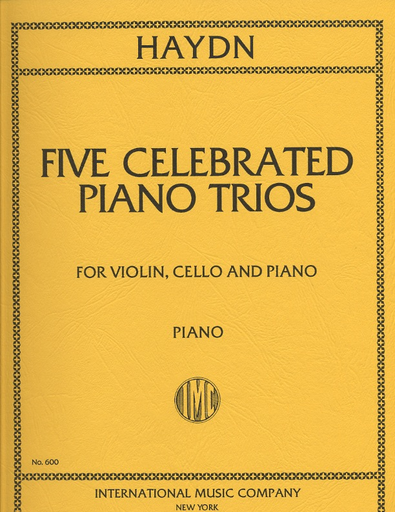 International Music Company Haydn, F.J.: Five Celebrated Trios International edition (violin, cello, piano)