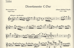Schott Music Haydn, Michael: Divertimento in C (violin, Viola & cello)