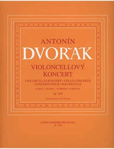 Barenreiter Dvorak, Antonin: Cello Concerto in B Minor op. 104 (cello & piano) Barenreiter