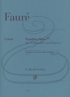 HAL LEONARD Faure (Monnier): Papillon, Op.77 - URTEXT (cello & piano) Henle Verlag