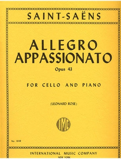 International Music Company Saint-Saens, Camille (Rose): Allegro Appassionato Op.43 (cello & piano) IMC