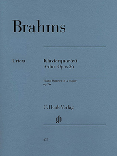 HAL LEONARD Brahms, J. (Krellmann, ed.): Piano Quartet, Op. 26 in A Major, urtext (violin, viola, cello, and piano)