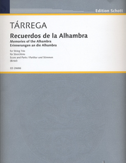 HAL LEONARD Tarrega, F (Birtel).: Recuerdos de la Alhambra (violin, viola, cello) score & parts