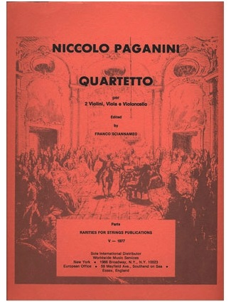 Rarities for Strings Paganini, Niccolo (Sciannameo): Quartetto, String Quartet in E