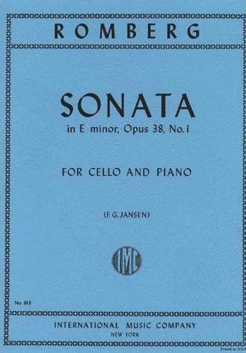 International Music Company Romberg (Jansen): Sonata No.1 in E minor, Op.38 (cello & piano)