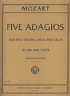 International Music Company Mozart, W.A.: Five Adagios for String Quartet-score and parts (2 violins, viola, cello)