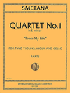 International Music Company Smetana, Bedrich: String Quartet No. 1 in e minor -From My Life (set of parts)