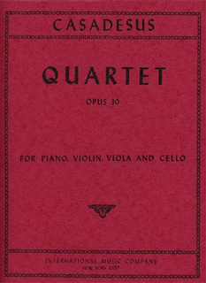 International Music Company Casadesus, Robert: Quartet Op.30 (violin, viola, cello, piano)