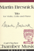 Carl Fischer Bresnick, Martin: Trio for Violin, Cello & Piano