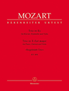 Barenreiter Mozart, W.A.: Kegelstadtt Piano Trio in Eb (clarinet, viola, piano or violin, viola, piano) Barenreiter