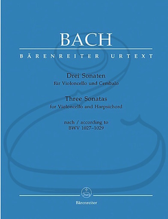Barenreiter Bach, J.S. (Eppstein): 3 Sonatas for Cello & Harpsichord, BWV1027-1029 - URTEXT (cello & harpsichord) B‚Äö√†√∂¬¨√ürenreiter