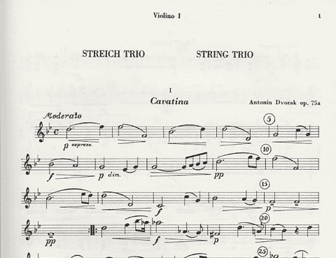 HAL LEONARD Dvorak, A.: Sting Trio in B flat Major, Op.75a (2 violins, and viola)