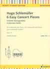 HAL LEONARD Schlemueller (Muller-Runte): 6 Easy Concert Pieces, Op. 12 (cello & piano)