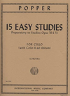 International Music Company Popper (Woerl): 15 Easy Studies, Preparatory to Studies Op.76 & 73 (2 cellos)