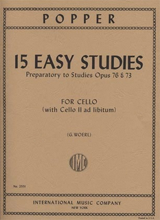 International Music Company Popper (Woerl): 15 Easy Studies, Preparatory to Studies Op.76 & 73 (2 cellos)