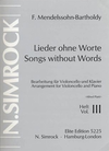 HAL LEONARD Mendelssohn, F.: Song Without Words Vol.3 (cello & piano)