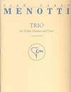 HAL LEONARD Menotti, Gian Carlo: Trio for Violin, Clarinet & Piano