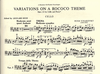 International Music Company Tchaikovsky, Piotr: Variations on a Rococo Theme Op.33 (Cello & Piano)